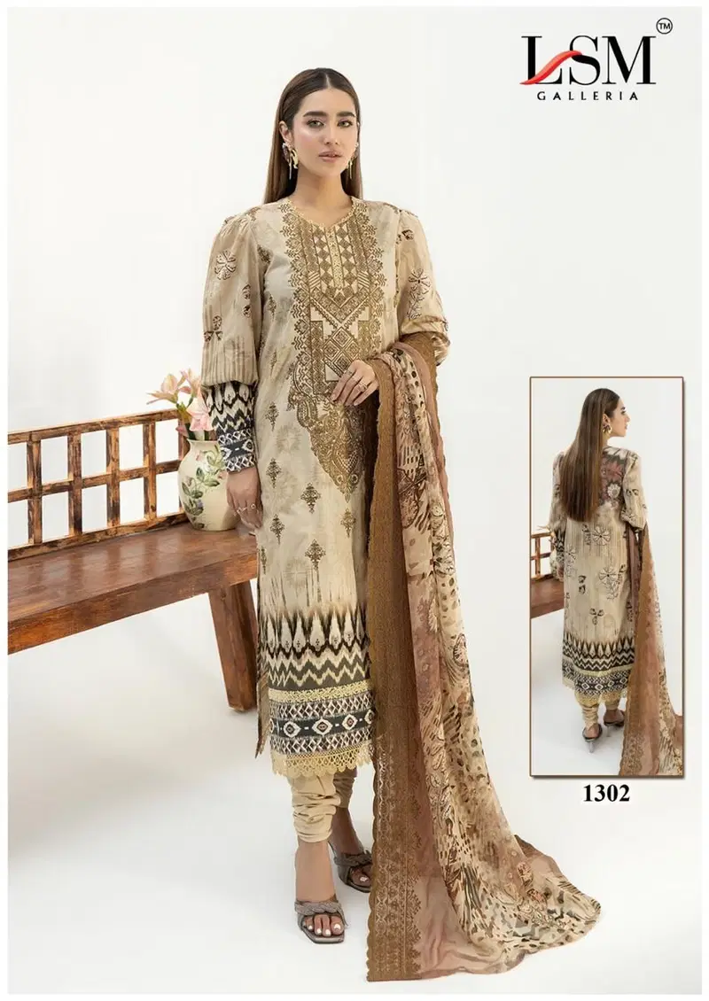 Parian Dream Vol 13 By Lsm Lawn Cotton Pakistani Dress Material Orders In India